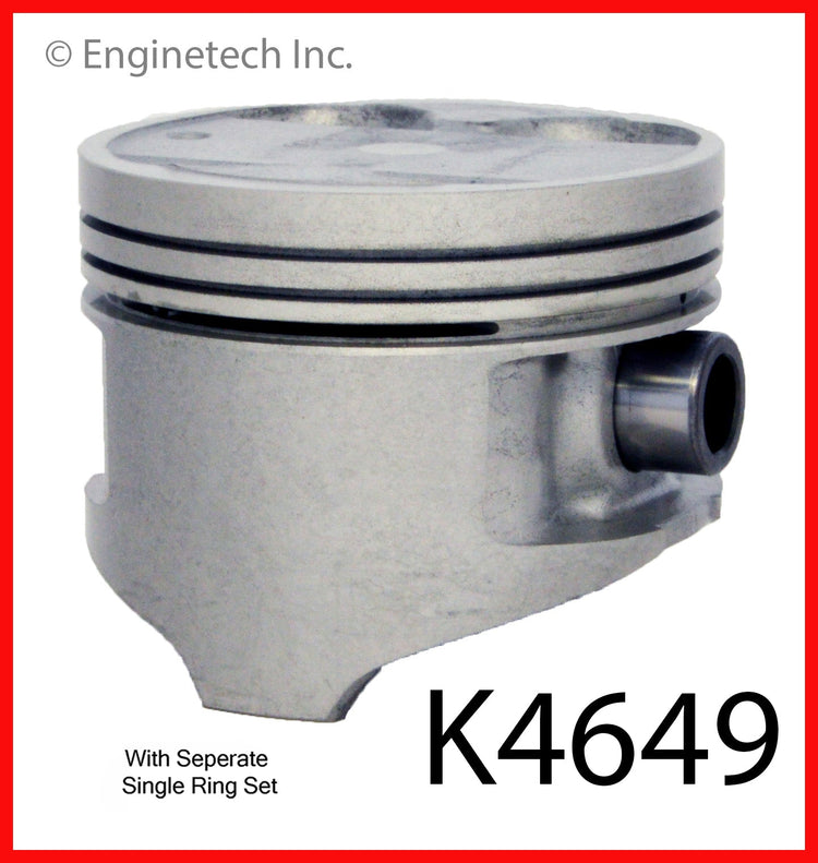 Enginetech K4649(4)PSTD Engine Piston Kit for Toyota Corolla and MR2
