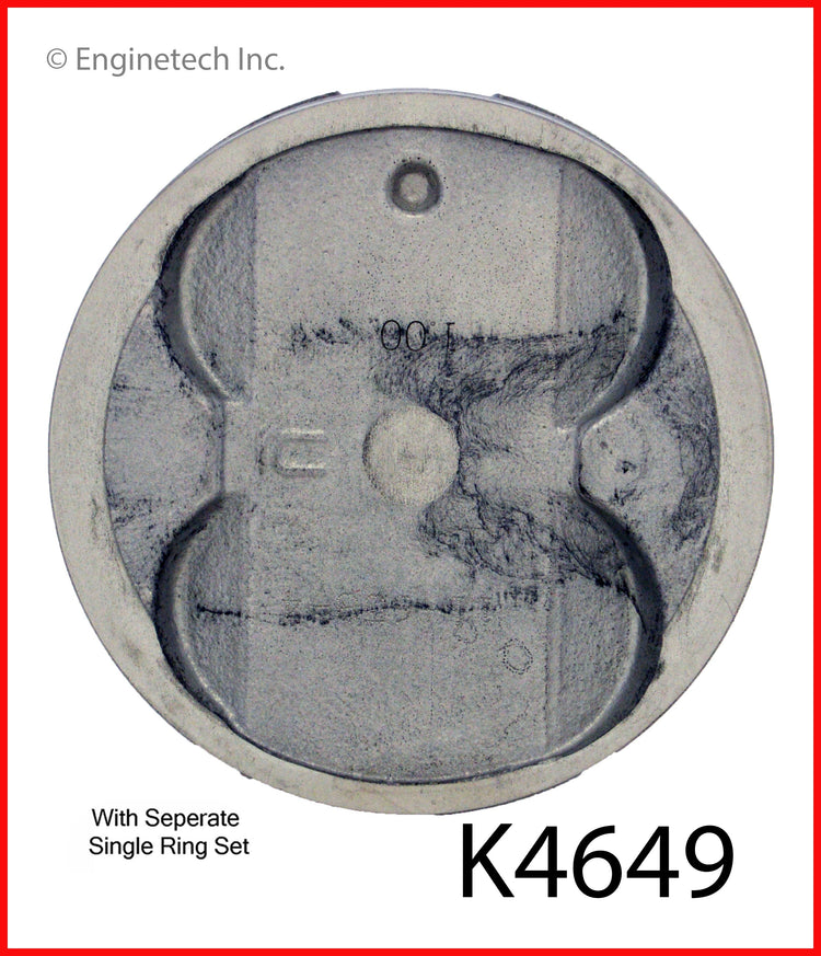 Enginetech K4649(4)PSTD Engine Piston Kit for Toyota Corolla and MR2