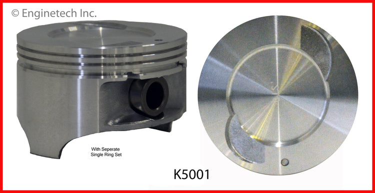 Enginetech K5001(4)P.50 Engine Piston Kit with Separate Full Ring Stack for Mazda B2500 and Ford Ranger