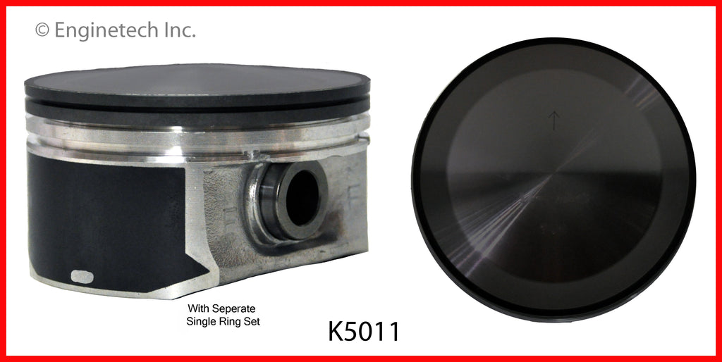 Enginetech K5011(8)PSTD Engine Piston Kit with Separate Full Ring Stack for Dodge and Chrysler Vehicles