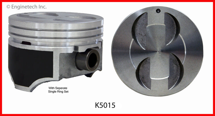 Enginetech K5015(8)P030 Engine Piston Kit with Separate Full Ring Stack for Ford Vehicles