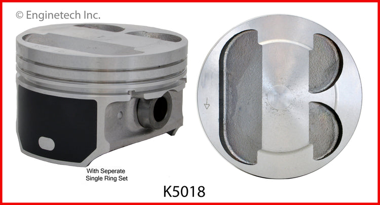 Enginetech K5018(4)P.75 Engine Piston Kit with Full Ring Stack for Ford and Mazda Vehicles