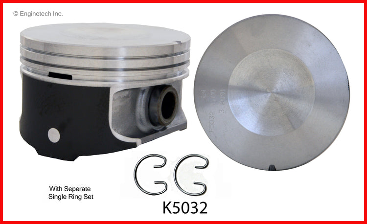 Enginetech K5032(6)P.75 Engine Piston Kit with Full Ring Stack for Ford Mustangs and Windstar