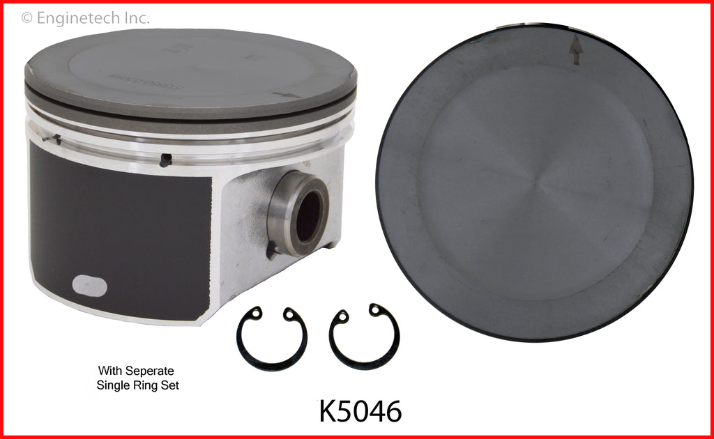 Enginetech K5046(6)P.25 Engine Piston Kit with Separate Full Ring Stack for Chrysler 300M and Concorde