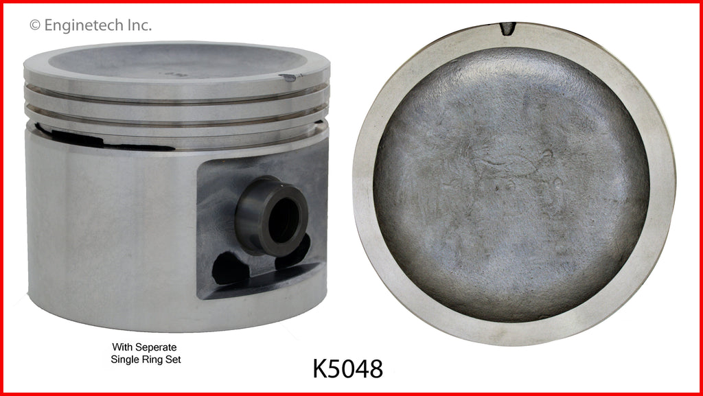 Enginetech K5048(8)040 Engine Piston Kit with Separate Full Ring Stack for Buick Vehicles