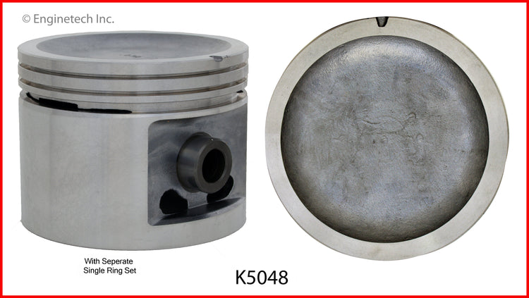 Enginetech K5048(8)040 Engine Piston Kit with Separate Full Ring Stack for Buick Vehicles