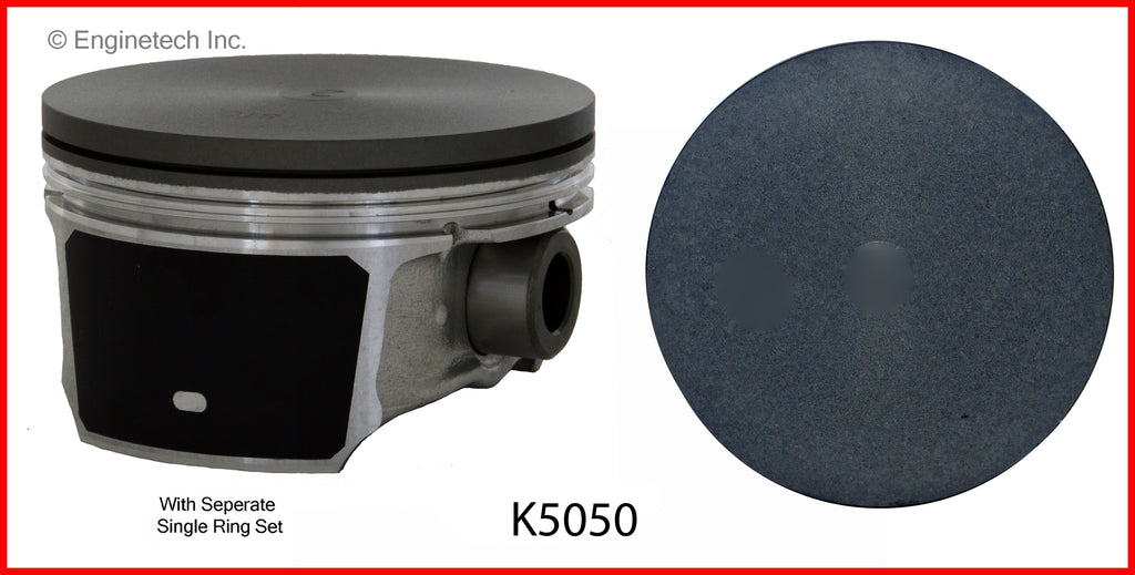 Enginetech K5050(4)PSTD Engine Piston Kit with Full Ring Stack for Ford Escape and Mercury Mariner