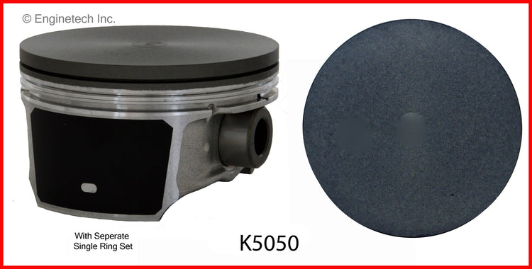 Enginetech K5050(4)PSTD Engine Piston Kit with Full Ring Stack for Ford Escape and Mercury Mariner