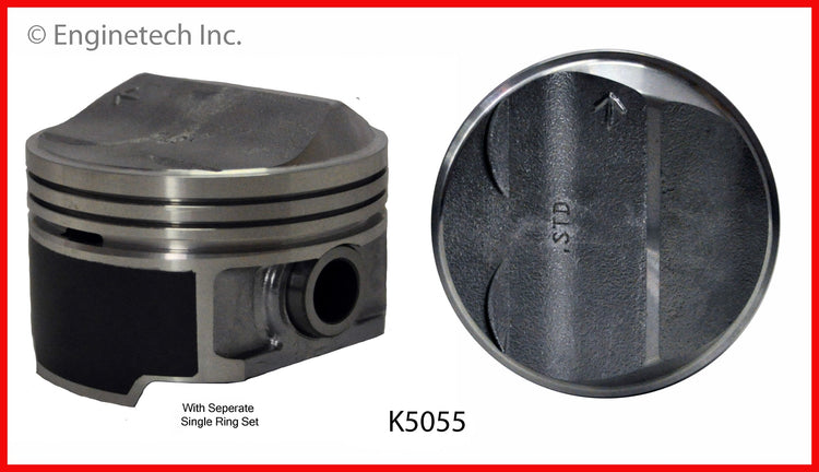 Enginetech K5055(4)P.50 Engine Piston Kit with Separate Full Ring Stack for Chrysler and Dodge Models