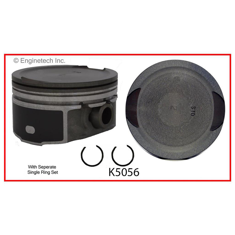 Enginetech K5056(8)PSTD Engine Piston Kit with Full Ring Stack for Ford and Mercury Models