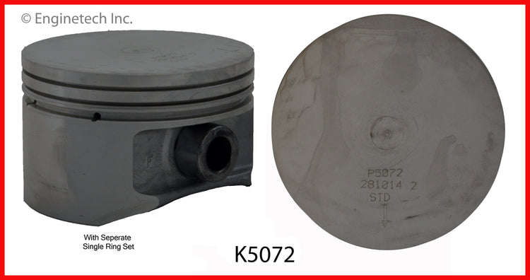 Enginetech K5072(6)P.75 Engine Piston Kit with Separate Full Ring Stack for Ford Explorer and Mazda B4000