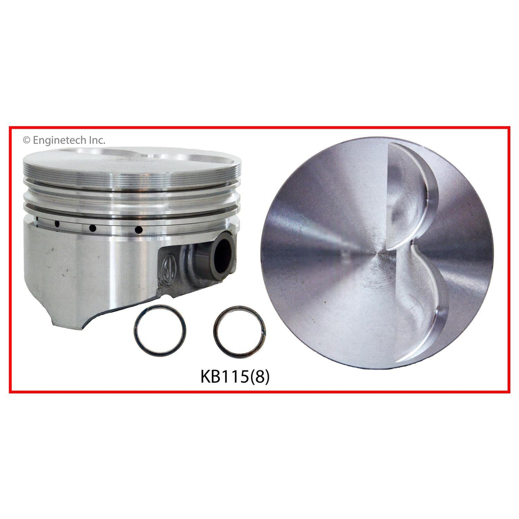 Enginetech KB115(8)040 High Performance Keith Black Engine Piston Set Without Rings