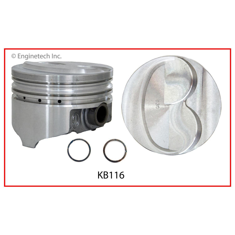Enginetech High Performance Keith Black Engine Piston Set - Without Rings, Part KB116(8)040