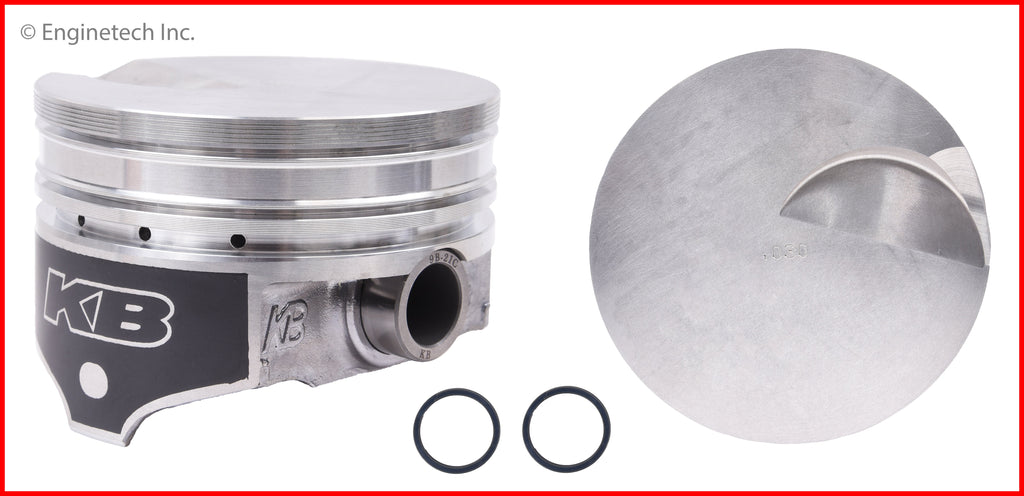 Enginetech KB137(8)030 High Performance Keith Black Engine Piston Set Without Rings