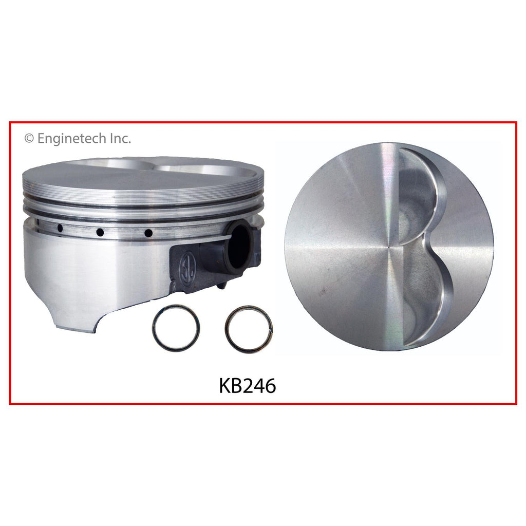 Enginetech KB246(8)040 High Performance Keith Black Engine Piston Set Without Rings