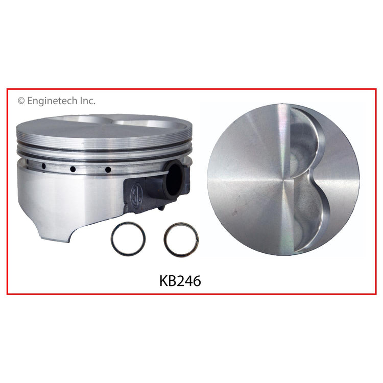 Enginetech KB246(8)030 High Performance Keith Black Engine Piston Set Without Rings