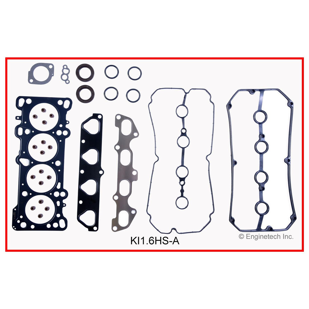 Enginetech Kia Part KI1.6HS-A Engine Cylinder Head Gasket Set for Kia Rio (2003-2005)