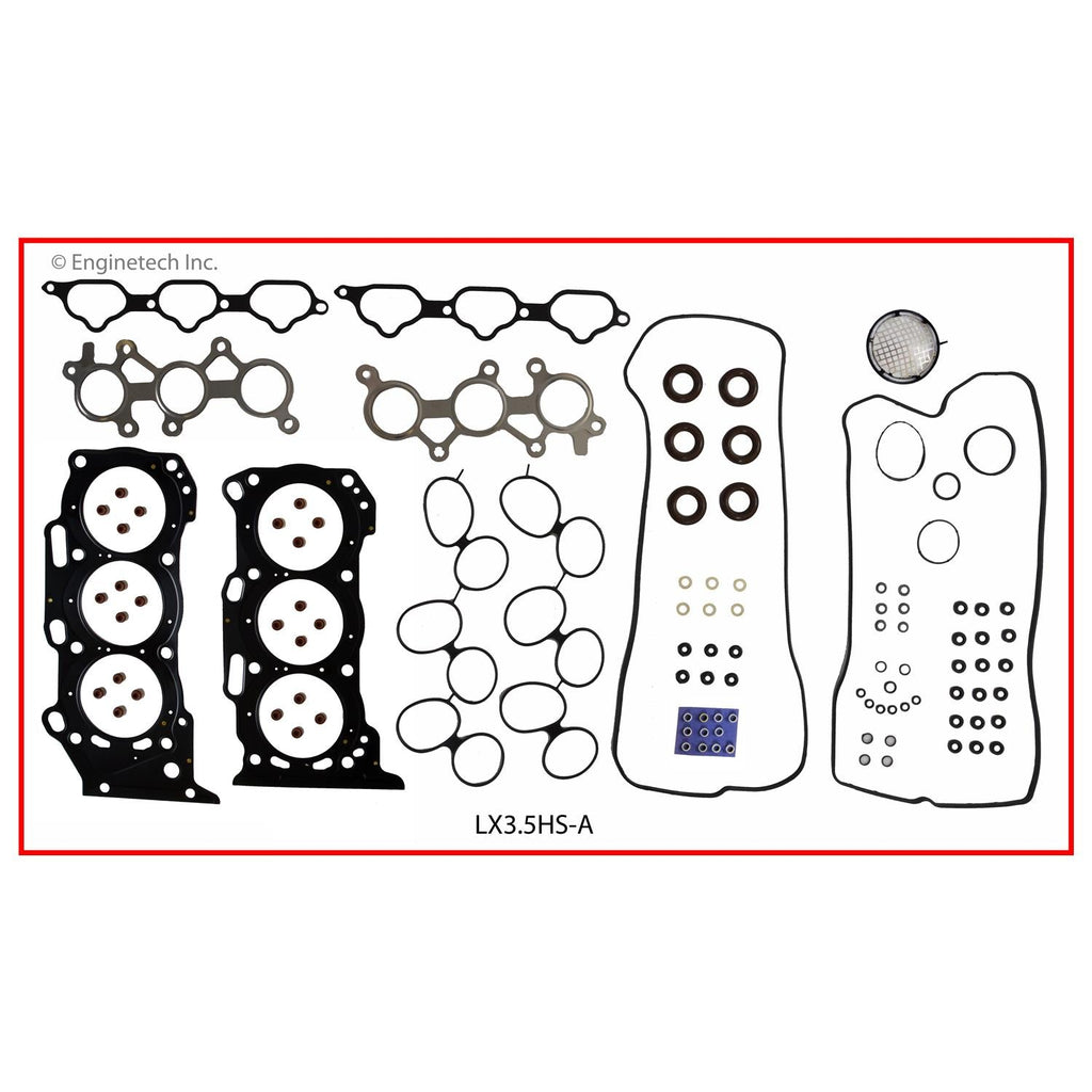 Enginetech LX3.5HS-AWB Engine Cylinder Head Gasket Set for Lexus Vehicles with Head Bolts