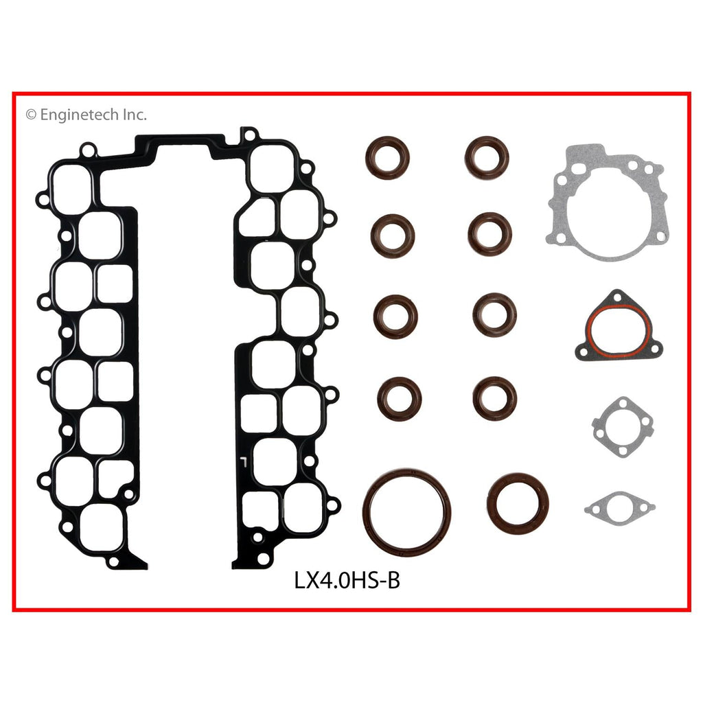 Enginetech LX4.0HS-BWB Engine Cylinder Head Gasket Set for Lexus Cars and Trucks with Head Bolts