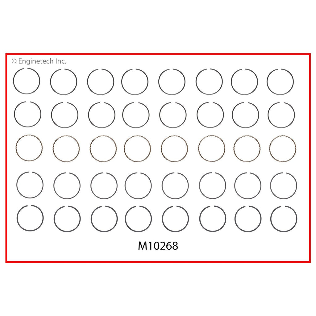 Enginetech M10268-STD Engine Premium Piston Ring Complete Set for Ford F-Series (2012-2015)