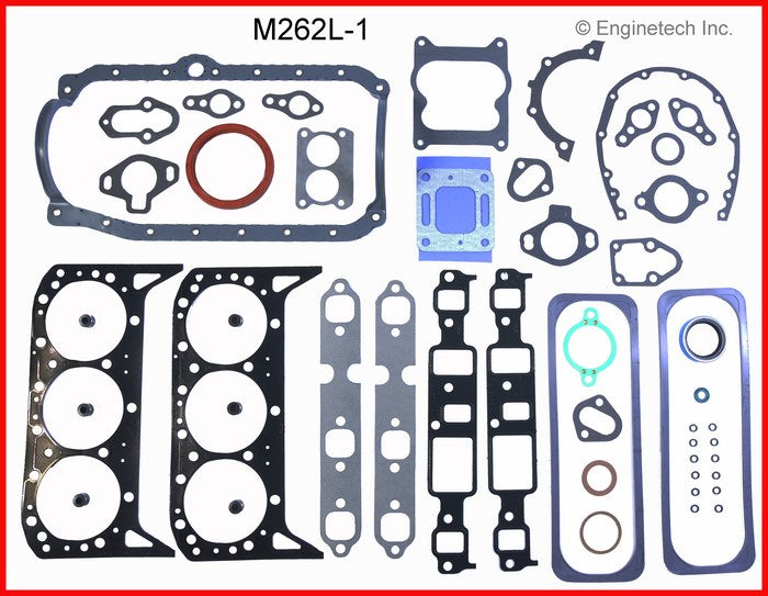 Enginetech M262L-1 Marine Full Gasket Set for Engine Rebuilds