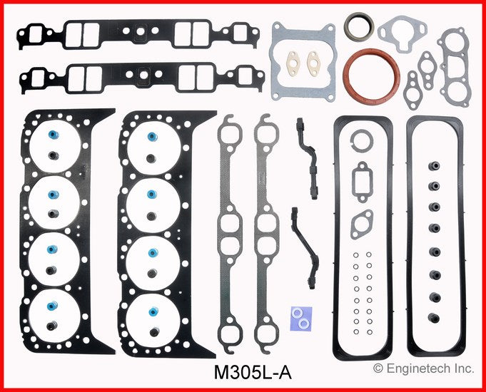 Enginetech M305L-A Marine Engine Full Gasket Set for Rebuilding