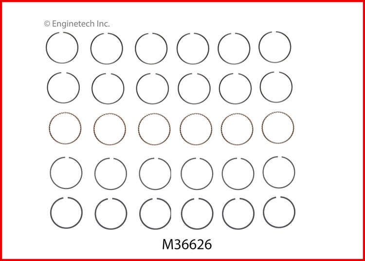 Enginetech M36626-020 Engine Premium Piston Ring Complete Set for Hyundai and Kia