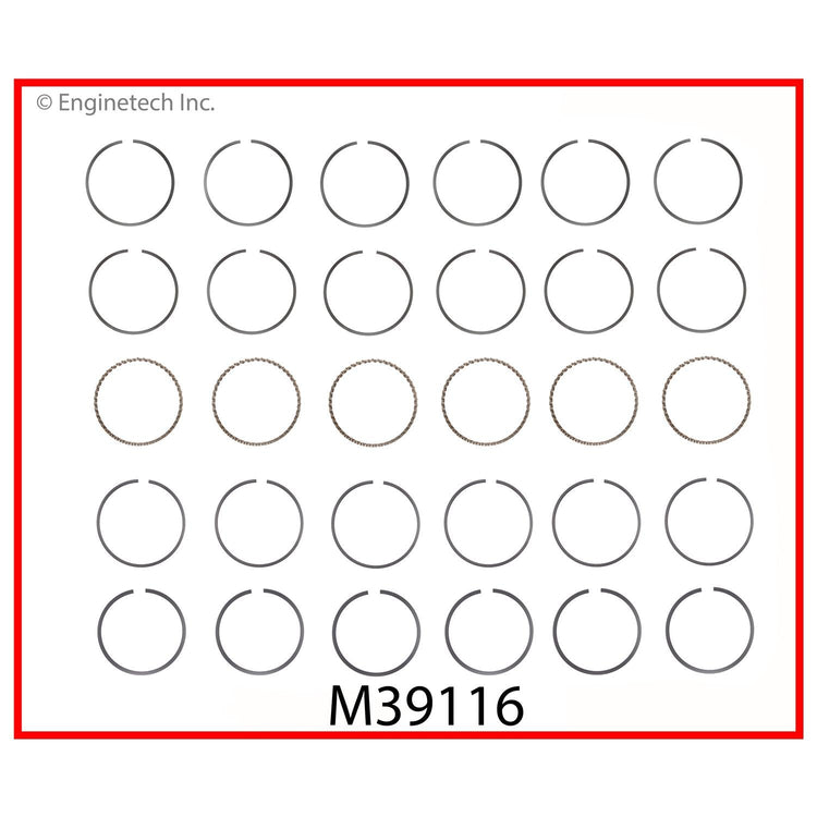 Enginetech M39116-060 Engine Premium Piston Ring Complete Set for Dodge B150 and B250 Models