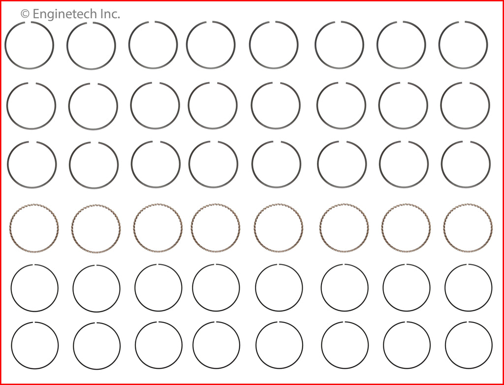 Enginetech M39458-040 Engine Premium Piston Ring Complete Set