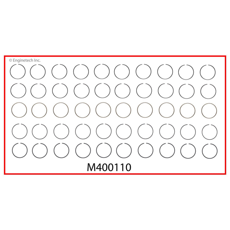 Enginetech M400110-060 Engine Premium Piston Ring Set for Dodge Ram 2500 (1994-2003)