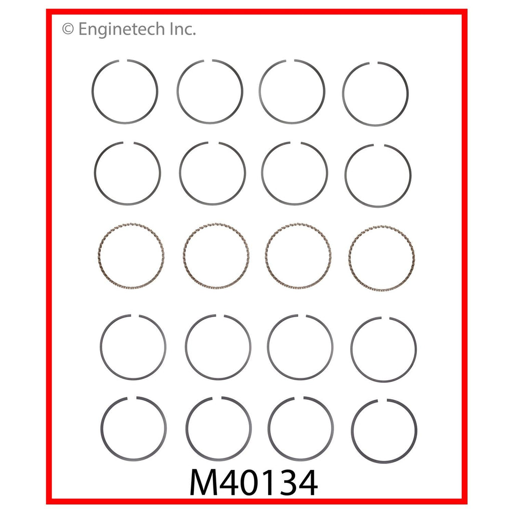 Enginetech M40134-030 Engine Premium Piston Ring Complete Set for Jeep and Buick Vehicles