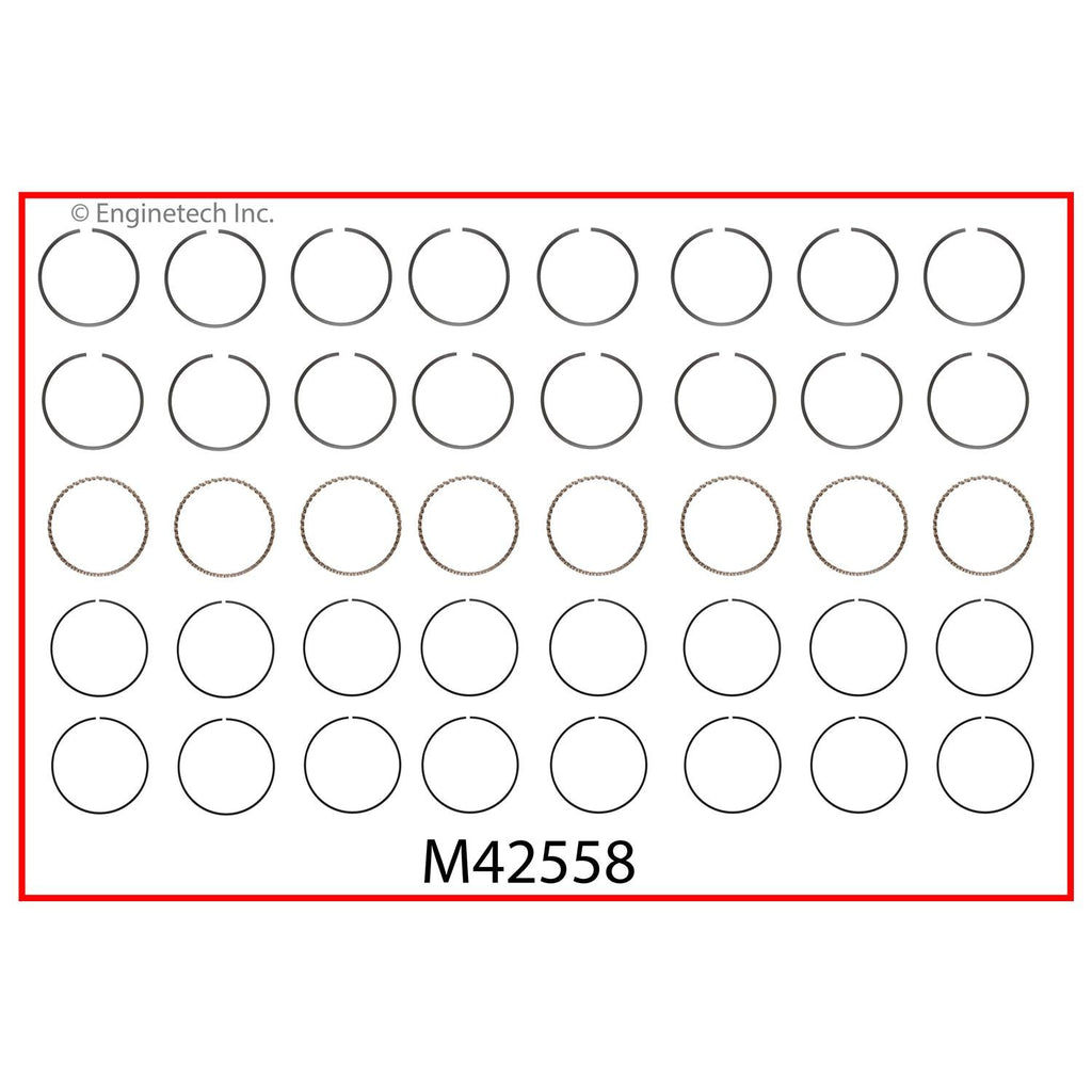 Enginetech M42558-030 Engine Premium Piston Ring Complete Set