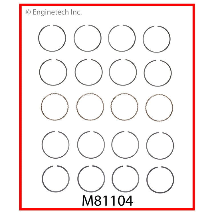 Enginetech M81104-.50 Engine Premium Piston Ring Complete Set for Kia Sephia & Spectra