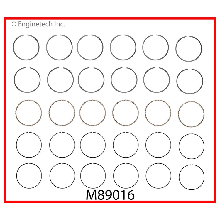 Enginetech M89016-1.5 Engine Premium Piston Ring Complete Set for Isuzu, Jeep, Buick