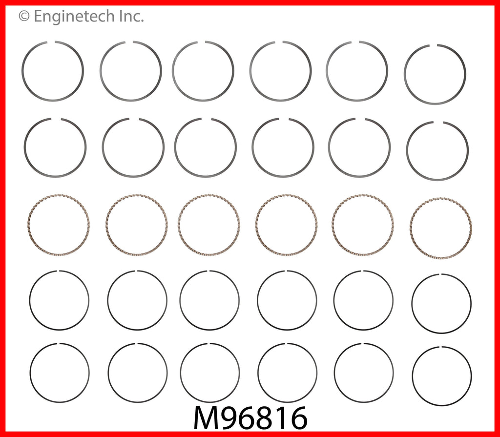 Enginetech M95506-.50 Engine Premium Piston Ring Complete Set for Nissan and Infiniti