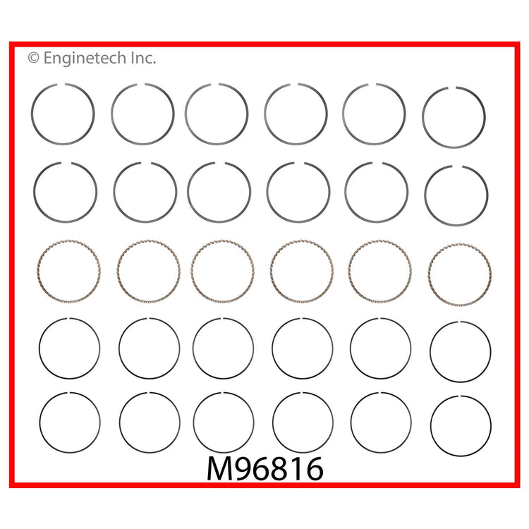 Enginetech M96816-STD Engine Premium Piston Ring Complete Set for Ford Mustang and Taurus