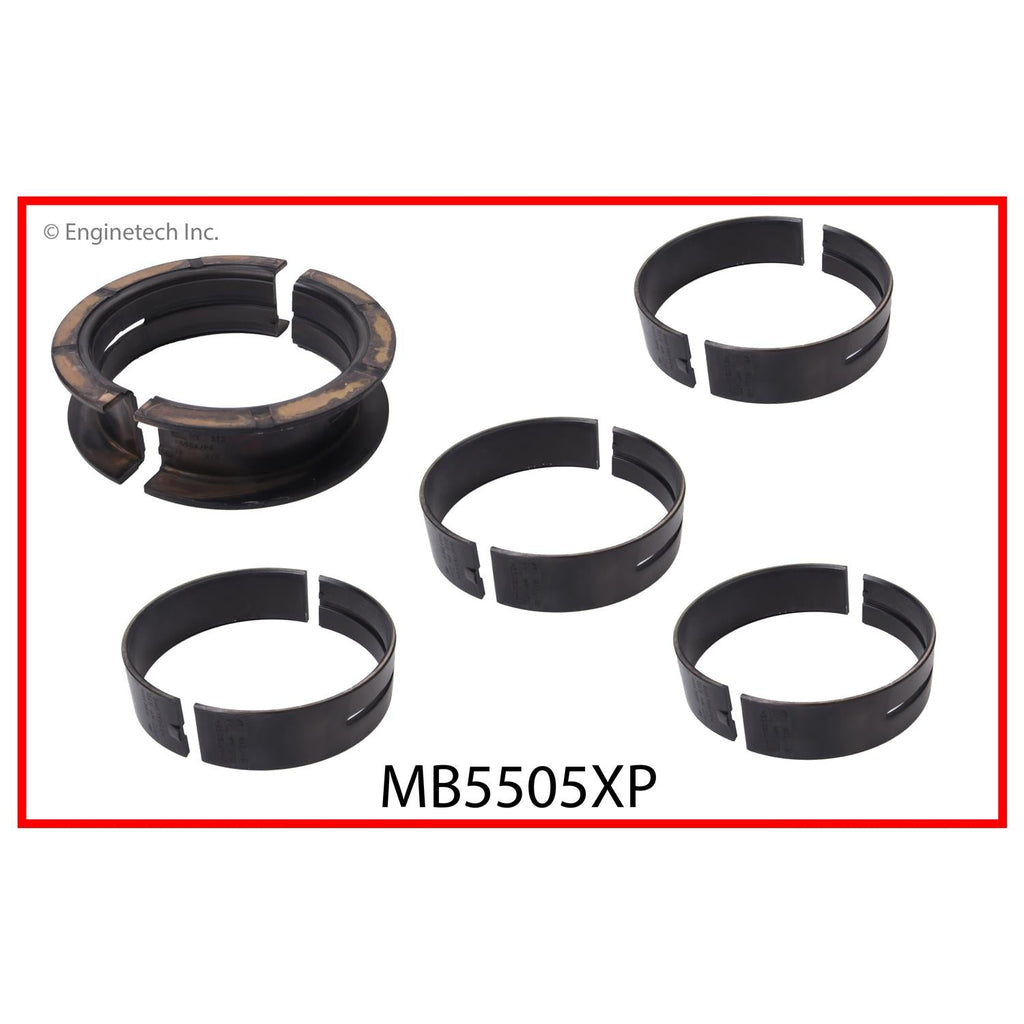 Enginetech High Performance Engine Full Crankshaft Main Bearing Set (Part MB5505XP020)