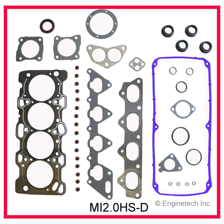 Enginetech Mitsubishi MI2.0HS-D Engine Cylinder Head Gasket Set for Eagle Summit, Plymouth Colt, Mitsubishi Expo, and Galant