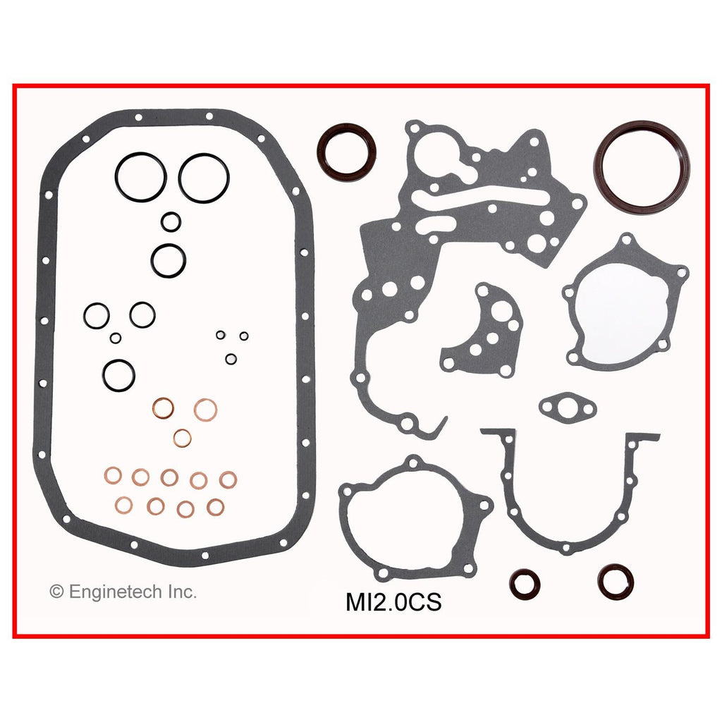 Enginetech Engine Full Gasket Set for Mitsubishi Cars and Trucks - Part MI2.0K-4