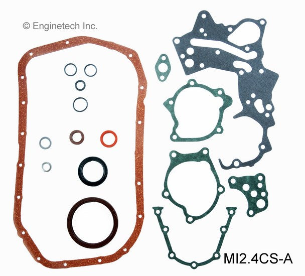 Enginetech Mitsubishi MI2.4CS-A Engine Lower End Gasket Set for Dodge Ram 50 and Mitsubishi Mighty Max