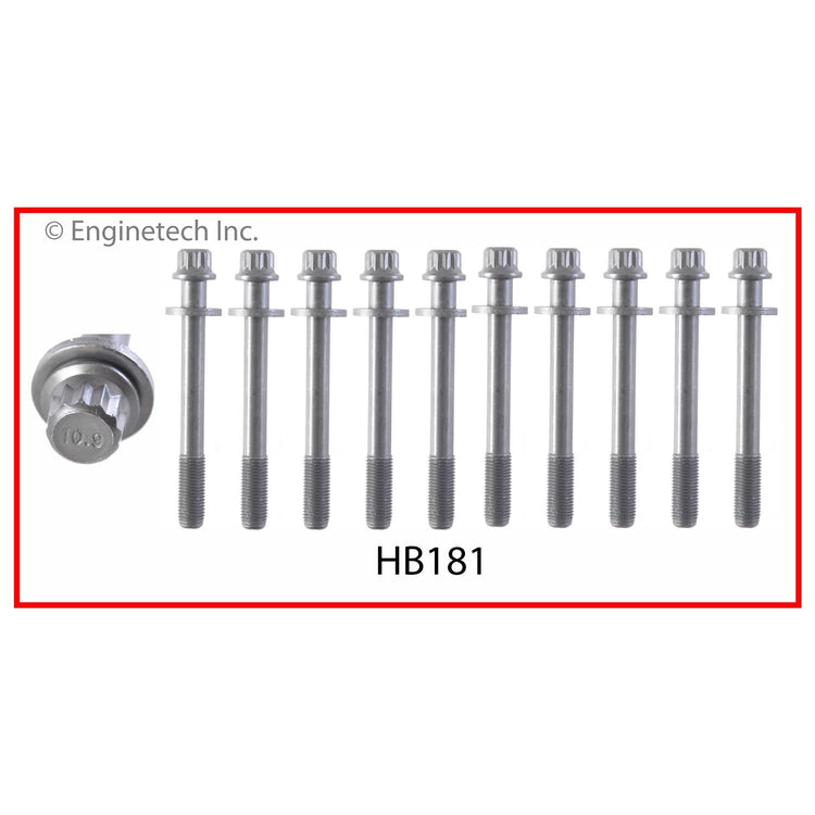 Enginetech Engine Cylinder Head Gasket Set for Mitsubishi Vehicles with Head Bolts - Part MI2.4HS-CWB