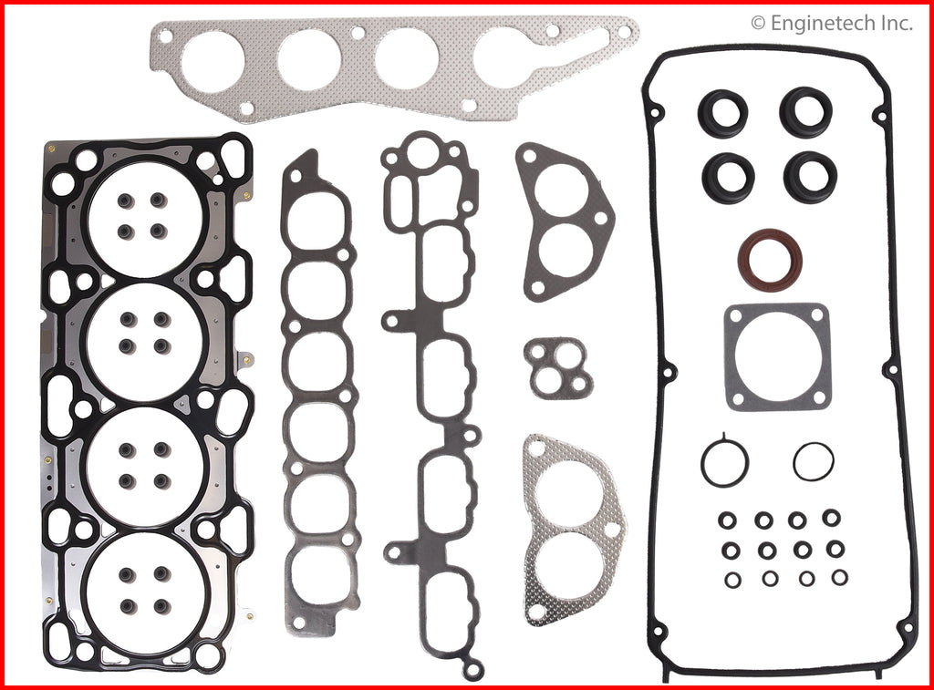 Enginetech Engine Cylinder Head Gasket Set for Mitsubishi Vehicles with Head Bolts – Part MI2.4HS-DWB