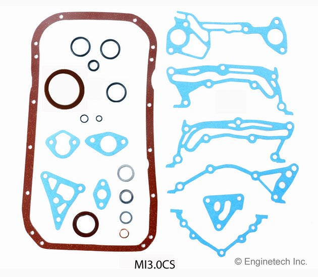 Enginetech Mitsubishi MI3.0CS Engine Lower End Gasket Set for Dodge, Plymouth, Hyundai, and Chrysler Vehicles