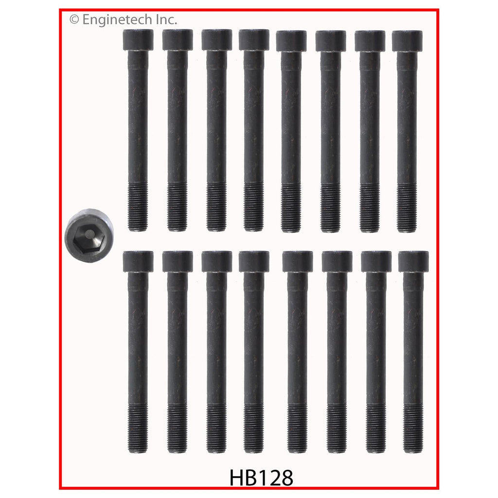 Enginetech Engine Cylinder Head Gasket Set for Mitsubishi and Hyundai Vehicles with Head Bolts (Part MI3.0HS-AWB)