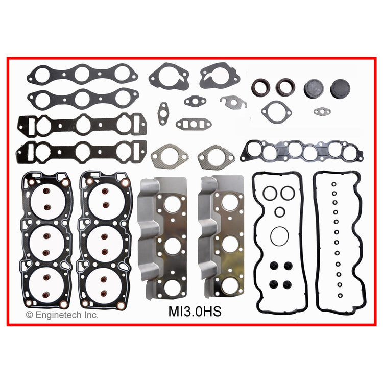 Enginetech Mitsubishi MI3.0HS Engine Cylinder Head Gasket Set for Dodge, Plymouth, Chrysler Vehicles