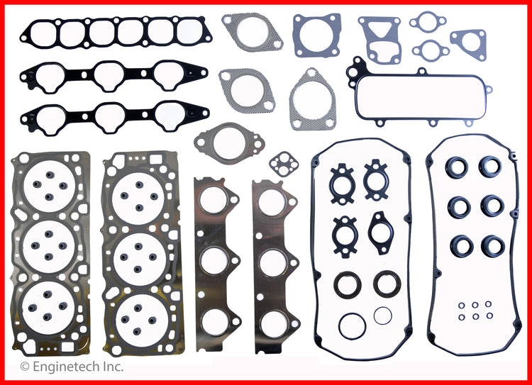 Enginetech Engine Full Gasket Set for Mitsubishi, Chrysler, and Dodge Vehicles (Part #MI3.0K-4)