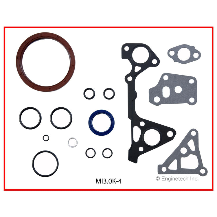 Enginetech Engine Full Gasket Set for Mitsubishi, Chrysler, and Dodge Vehicles (Part #MI3.0K-4)