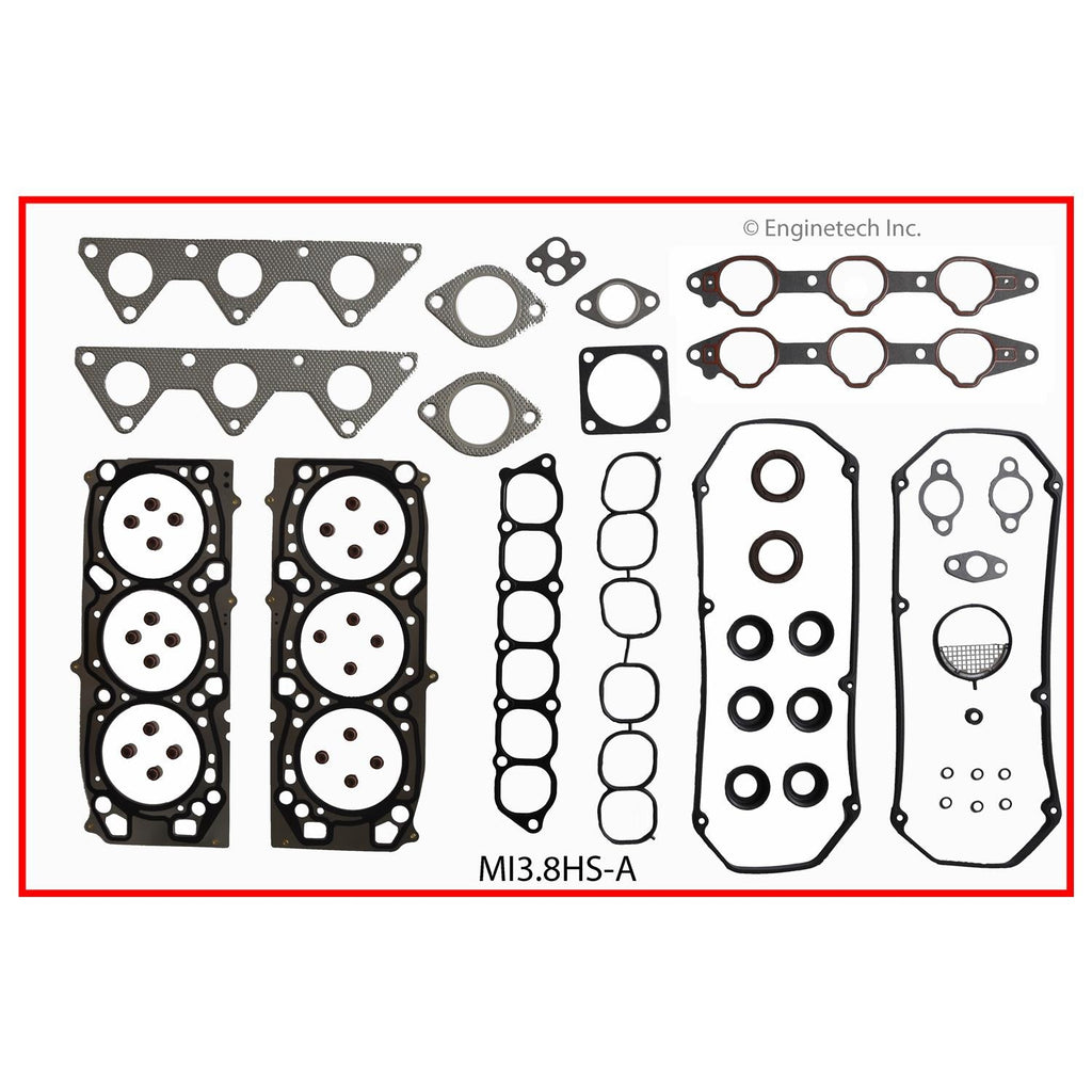 Enginetech Mitsubishi MI3.8HS-A Engine Cylinder Head Gasket Set for Mitsubishi Cars and Trucks