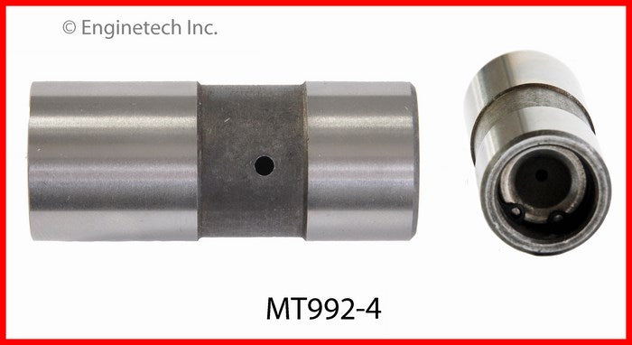 Enginetech MT992-4 Engine Valve Lifters - Pack of 4 for Classic Chevrolet and Pontiac Models