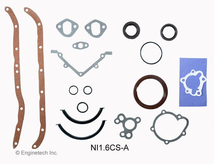 Enginetech Engine Lower End Gasket Set for Nissan Sentra 1986-1988 - Part NI1.6CS-A